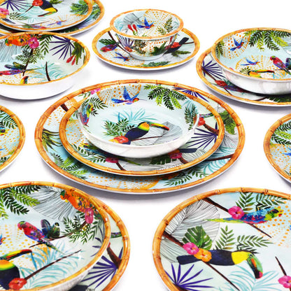 Small bowl in melamine with toucans - Ø 15 cm