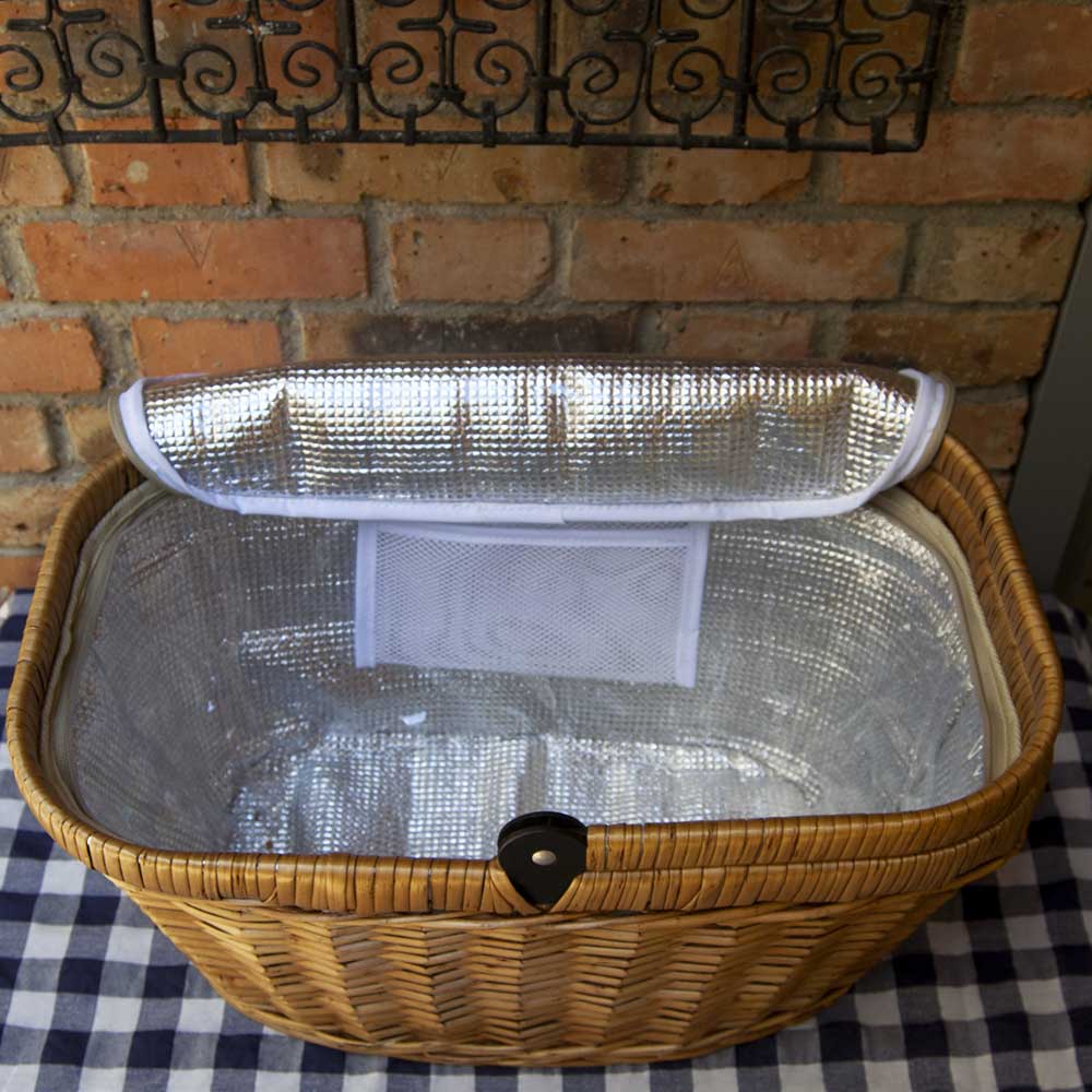 Insulated wicker basket Chantilly lin