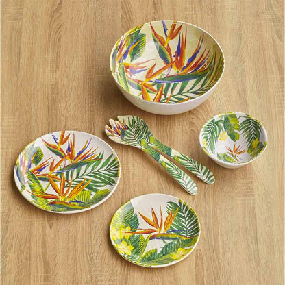 Small melamine plate - Exotic Flowers. 2 pieces